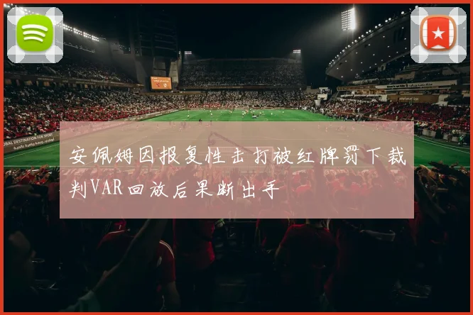 安佩姆因报复性击打被红牌罚下裁判VAR回放后果断出手